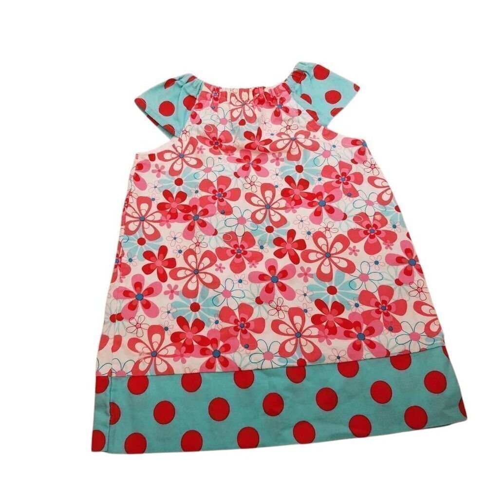 Polka dot Stripes floral dress 6-9 months